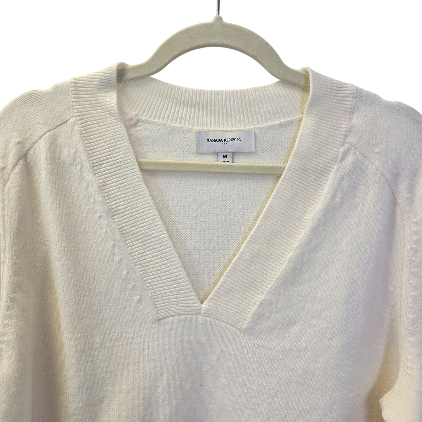 Banana Republic Factory Wool Blend V-Neck Oversized Sweater Size Medium