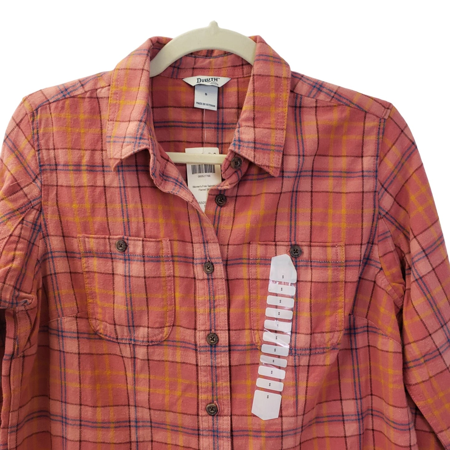 NWT Duluth Trading Company Free Swingin' Flannel Shirt Size Small
