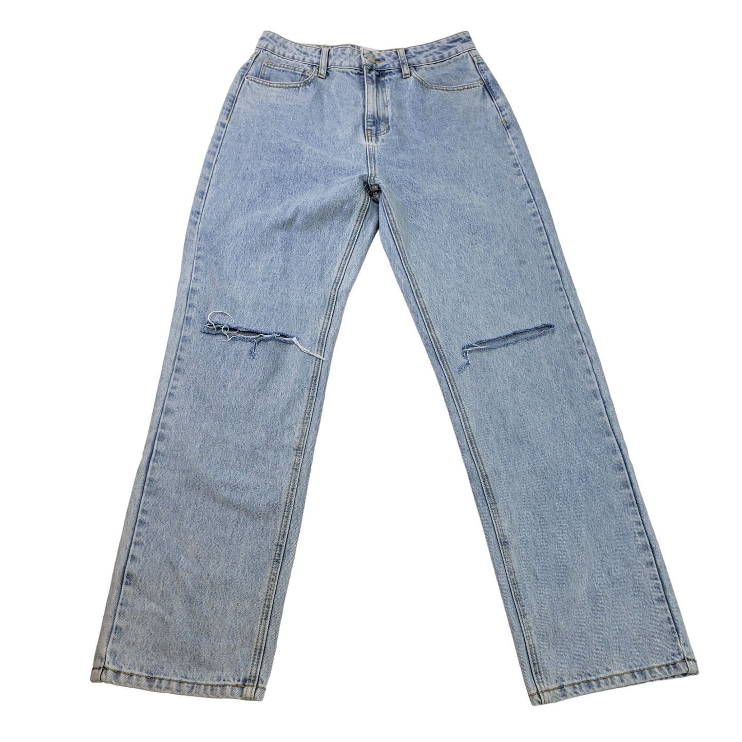 Princess Polly Distressed High Rise Mom Jeans Size 8
