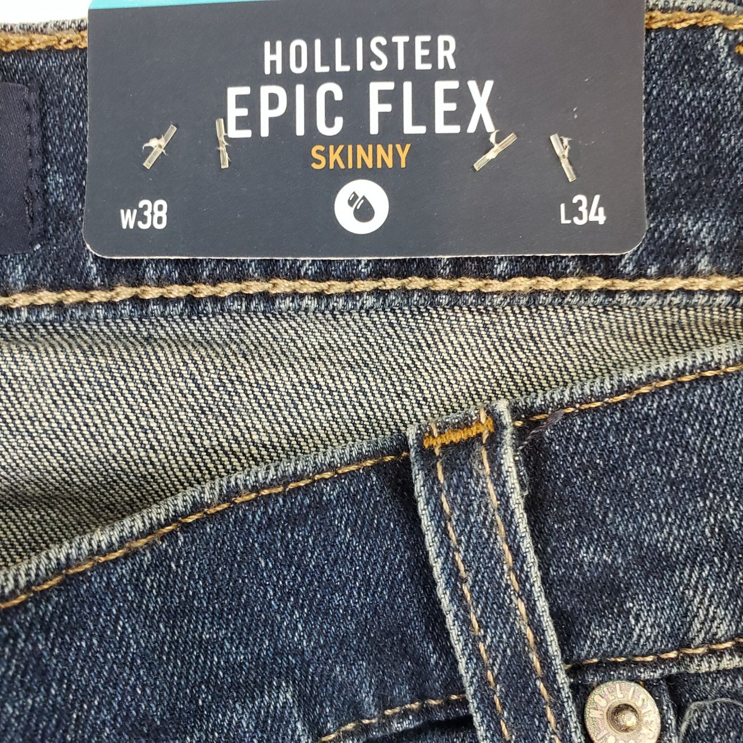 NWT Hollister Epic Flex Skinny Jeans Size 38x34