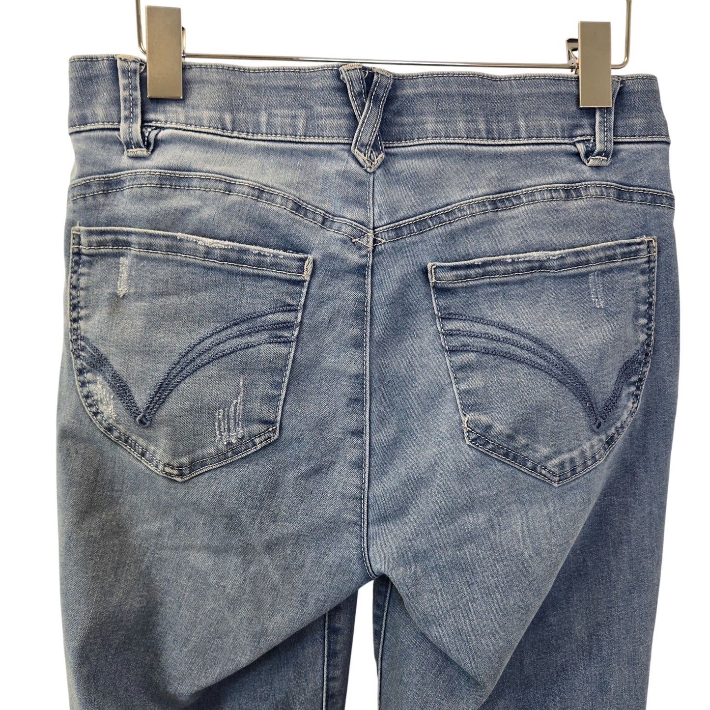 Democracy "Ab"technology Distressed Raw Hem Crop Jeans Size 6