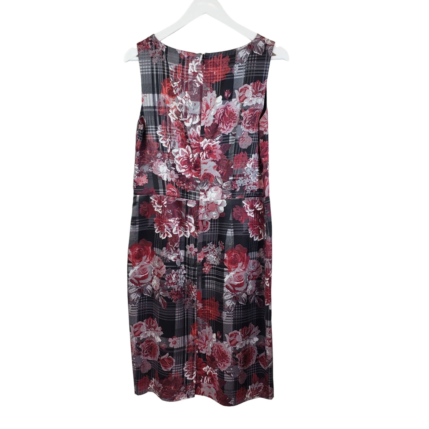 Brooks Brothers Silk & Wool Blend Floral & Plaid Shift Dress Size 8
