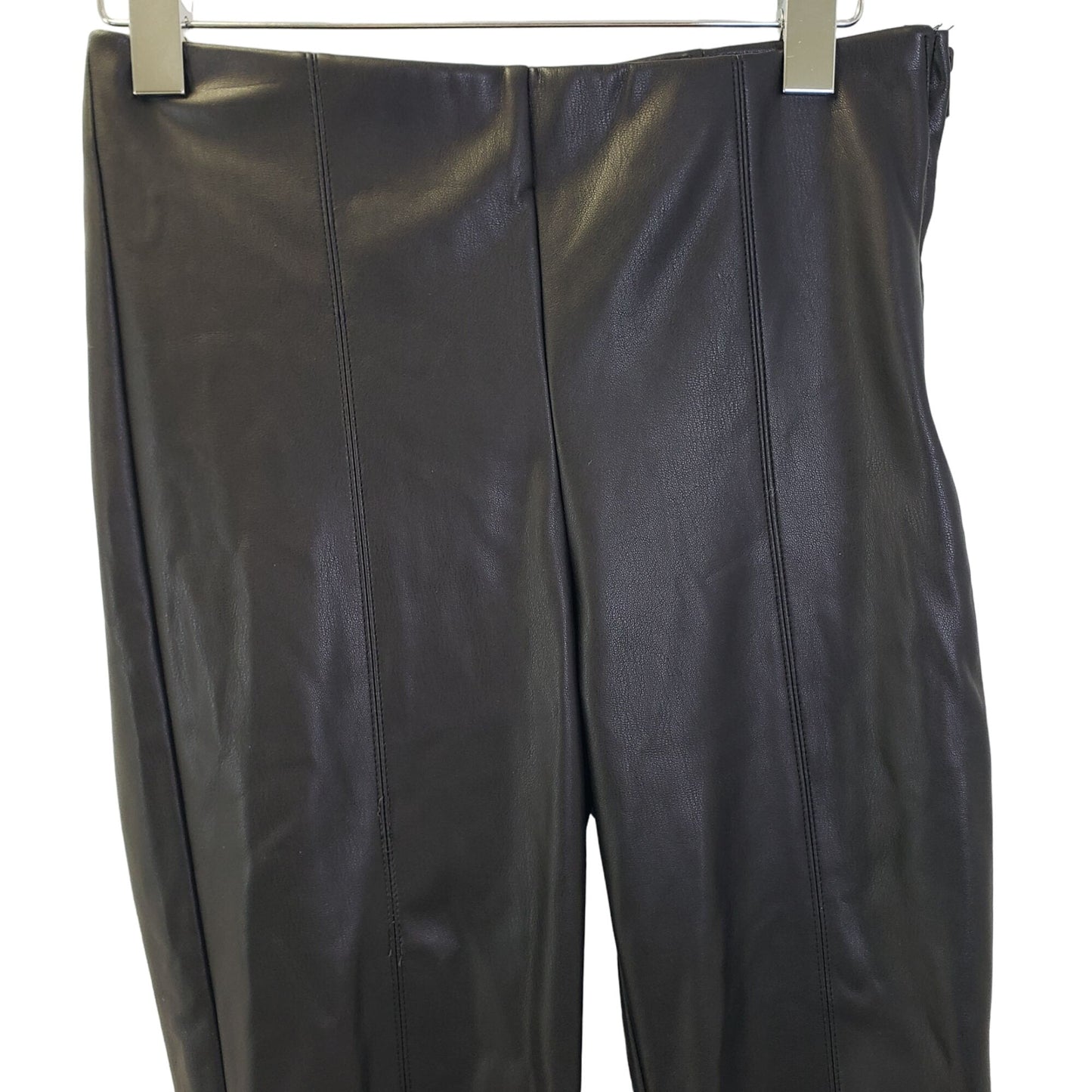 Zara Vegan Leather Crop Bootcut Pants Size Medium