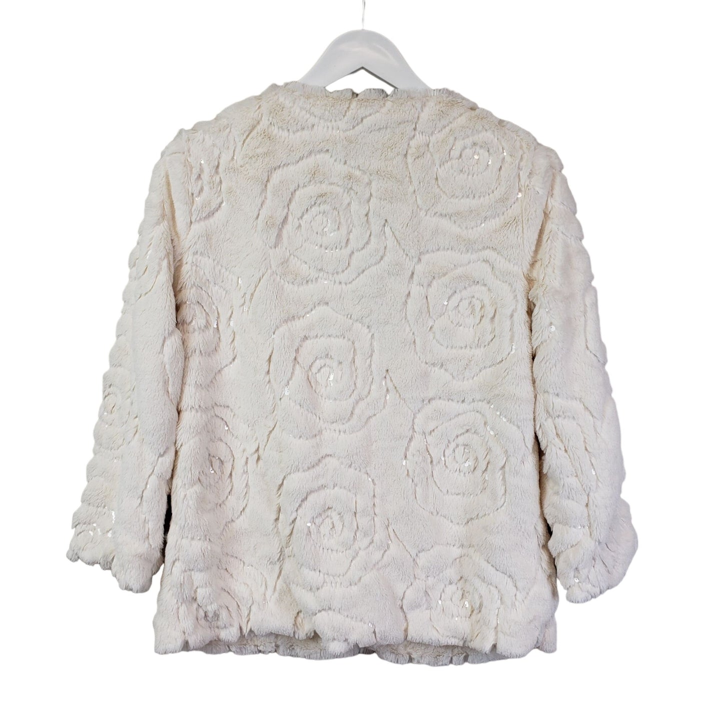NWT JM Collection Time to Shine Faux Fur Jacket Size Small Petite