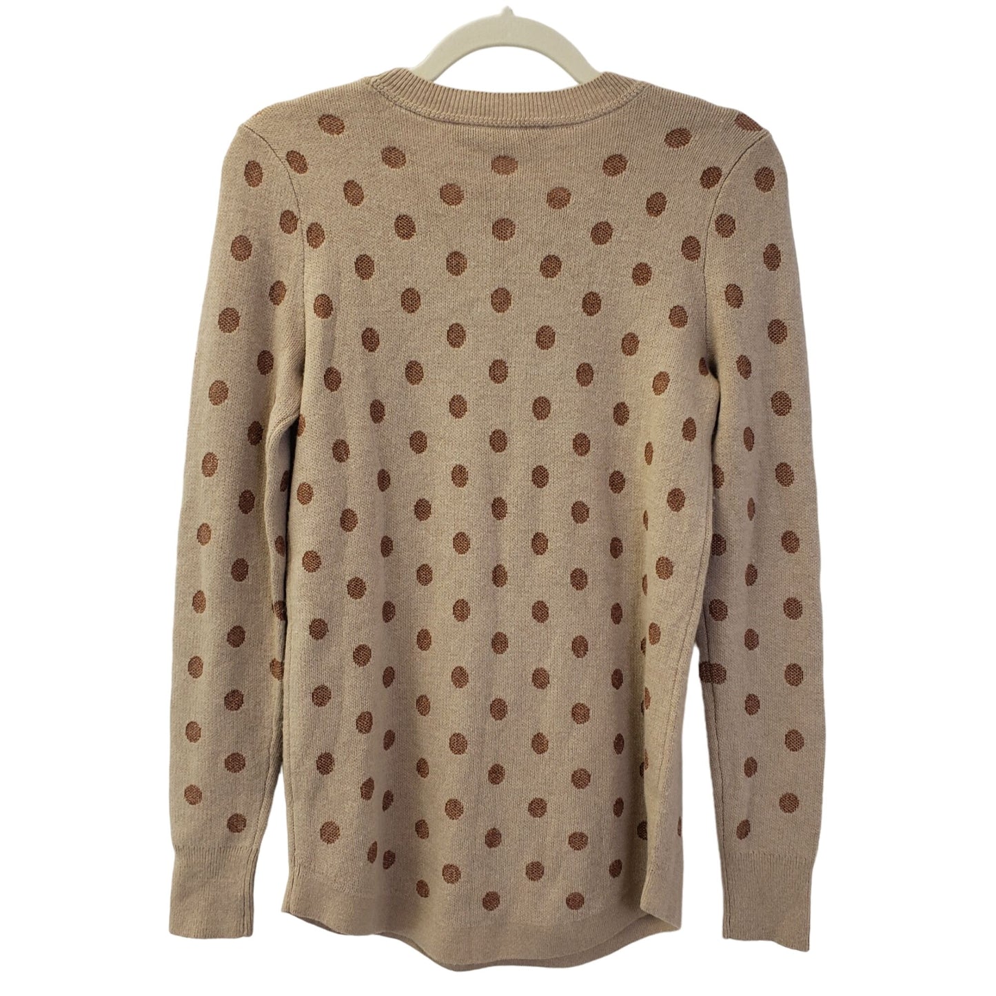 NWT Loft Wool Blend Polka Dot Crewneck Sweater Size XS