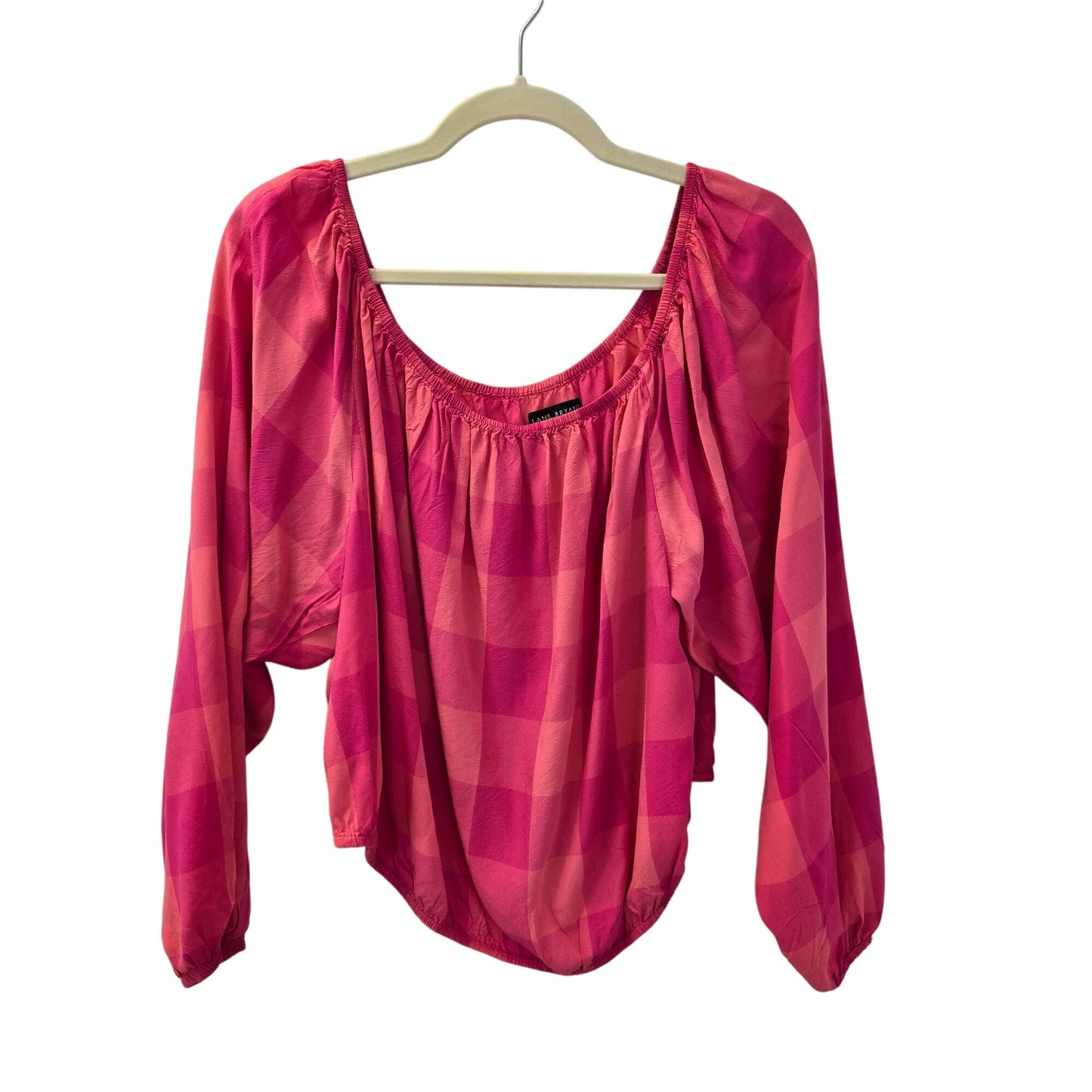 Lane Bryant Checked On or Off the Shoulder Crop Blouse Size 18/20