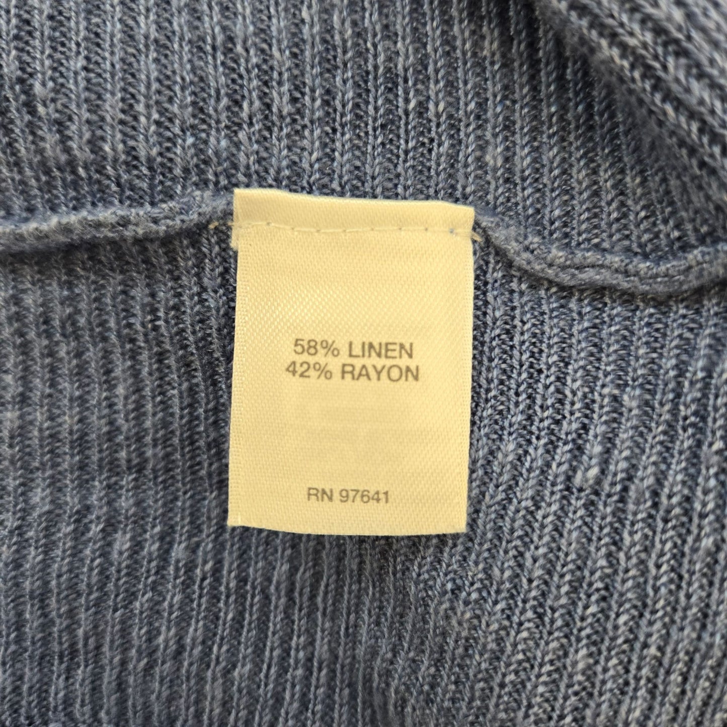 J. Jill Linen Blend Elbow Sleeve Crewneck Lightweight Sweater Size Medium TALL