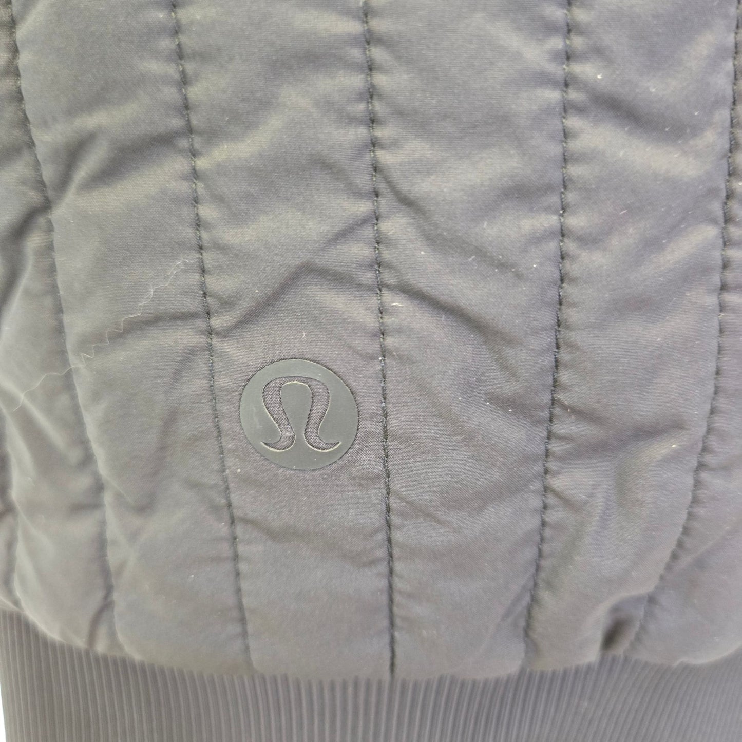 Lululemon Non-Stop Reversible Bomber Jacket Raw Linen in Black Size 8