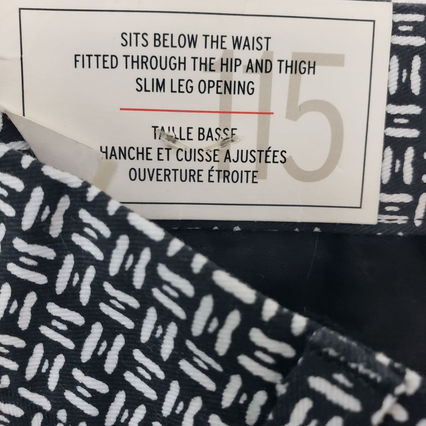 NWT Gap The Slim City Khaki Geometric Print Pants Size 12