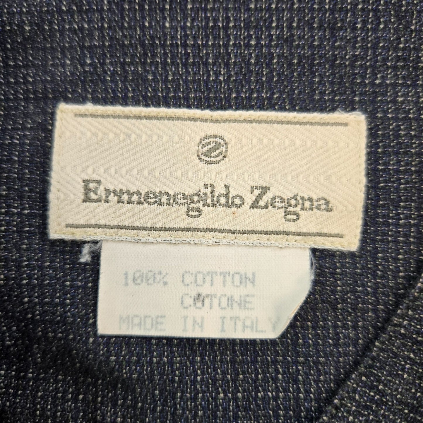 Ermenegildo Zenga Collarless Button Down Shirt Size Large