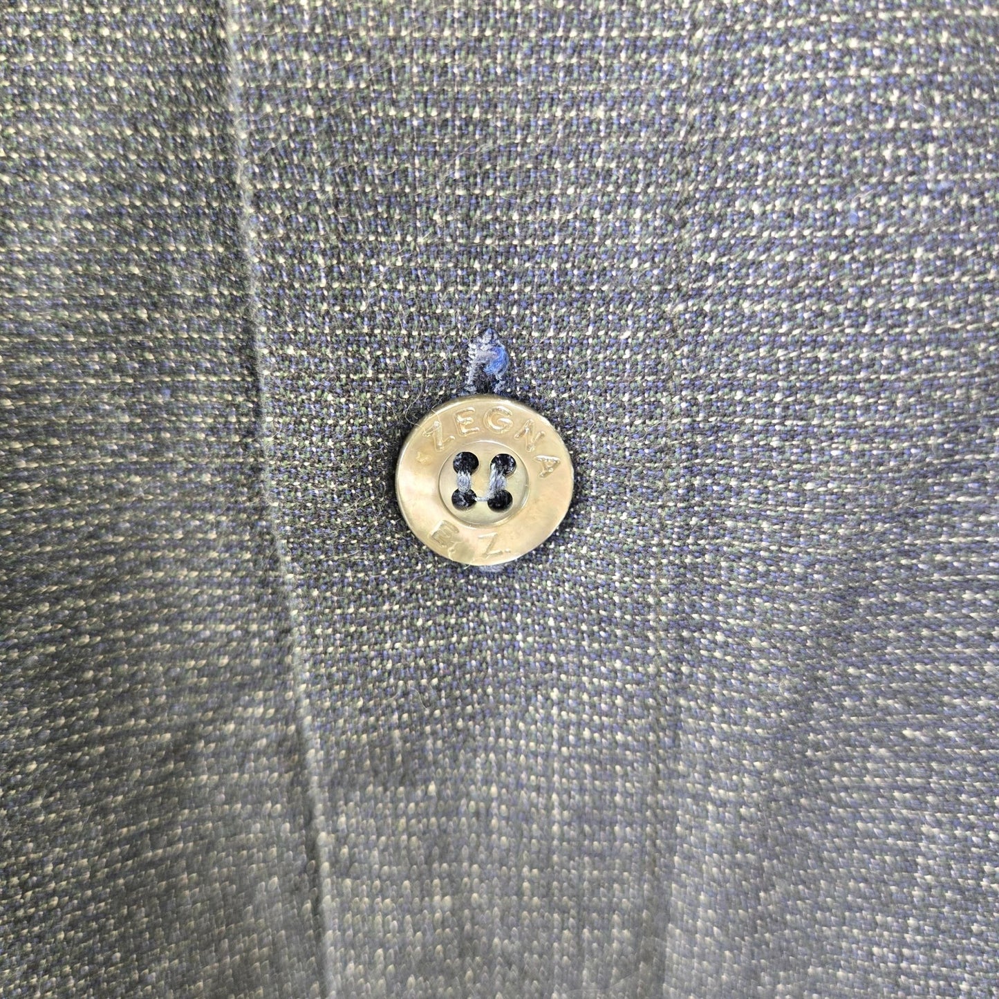 Ermenegildo Zenga Collarless Button Down Shirt Size Large