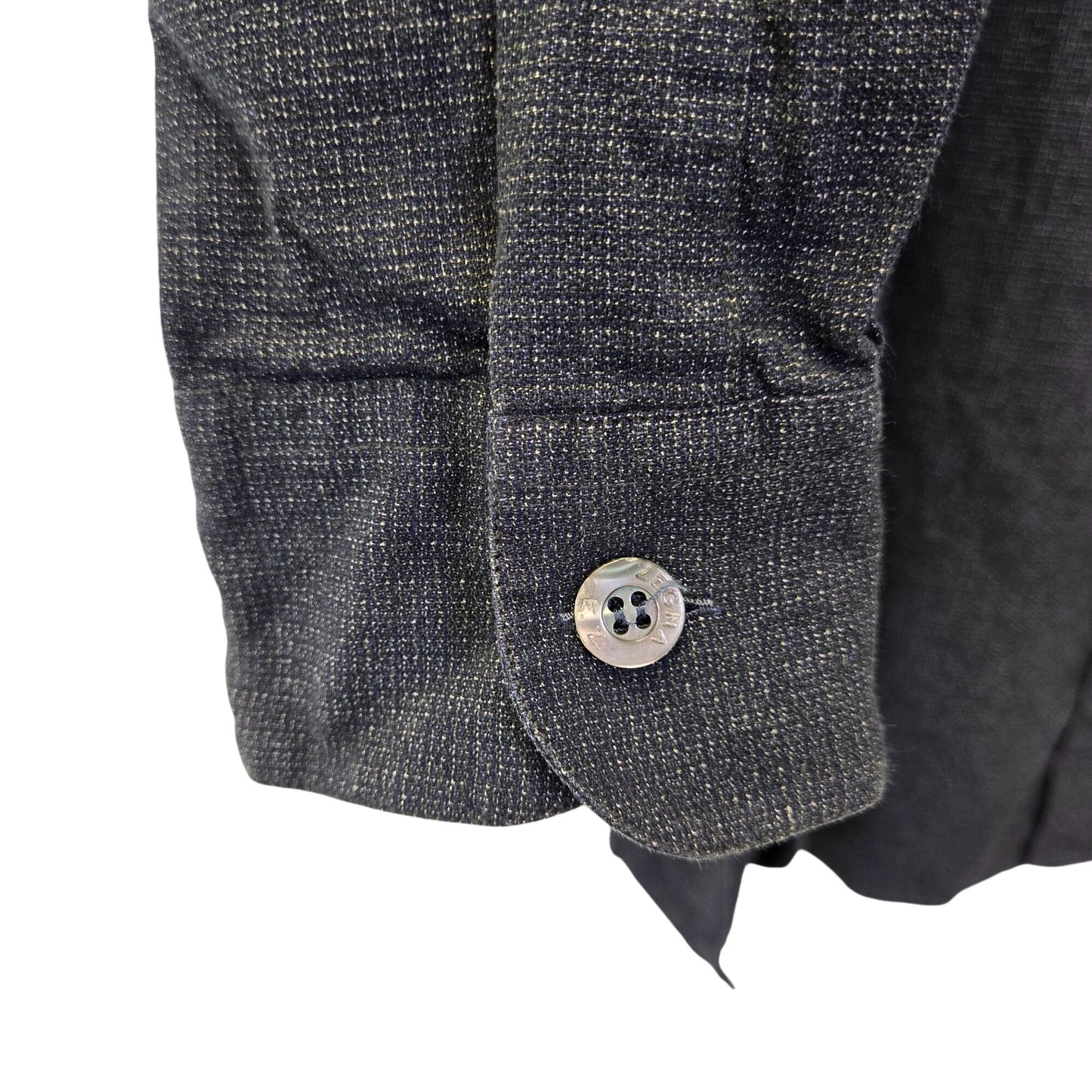 Ermenegildo Zenga Collarless Button Down Shirt Size Large