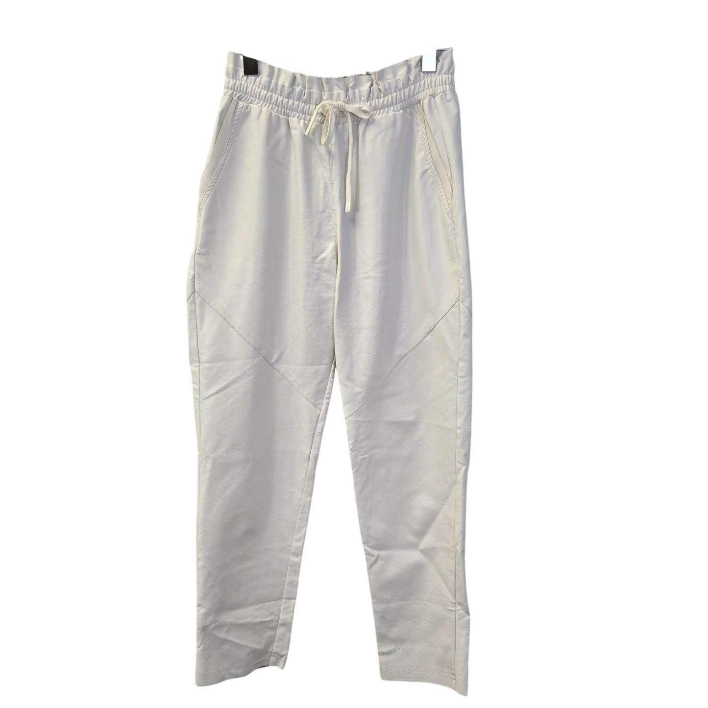 Fate Vegan Leather Paper Bag Waist Cropped Pants Size Small