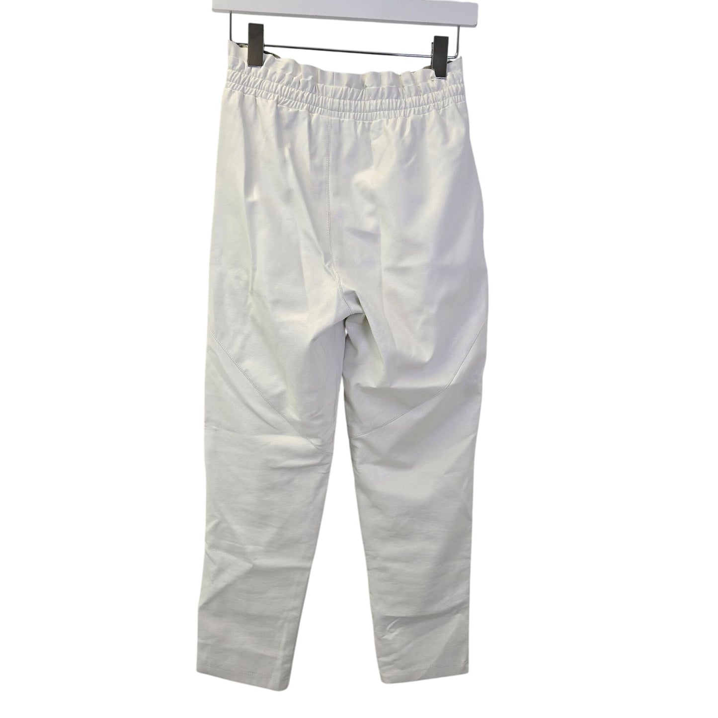 Fate Vegan Leather Paper Bag Waist Cropped Pants Size Small