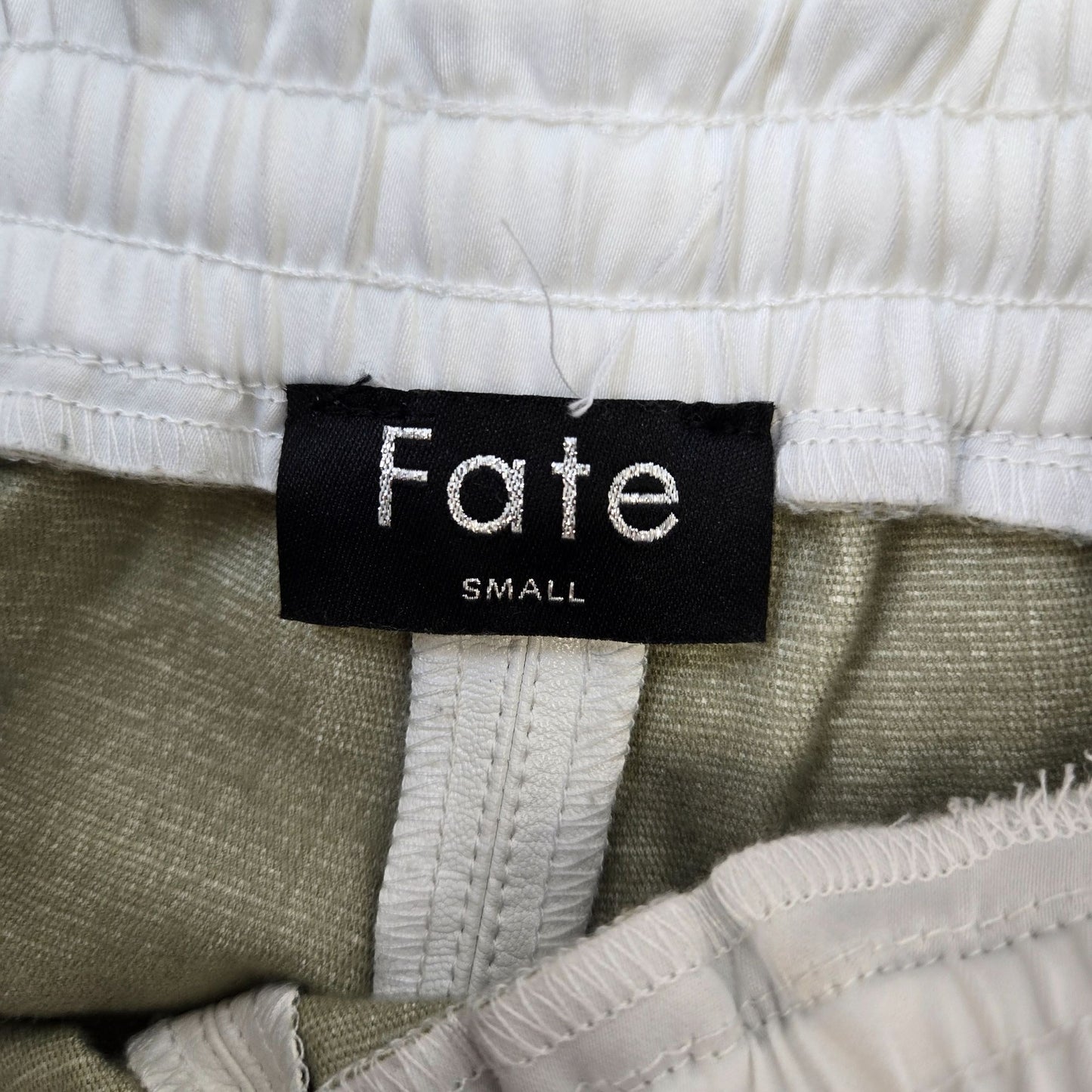Fate Vegan Leather Paper Bag Waist Cropped Pants Size Small