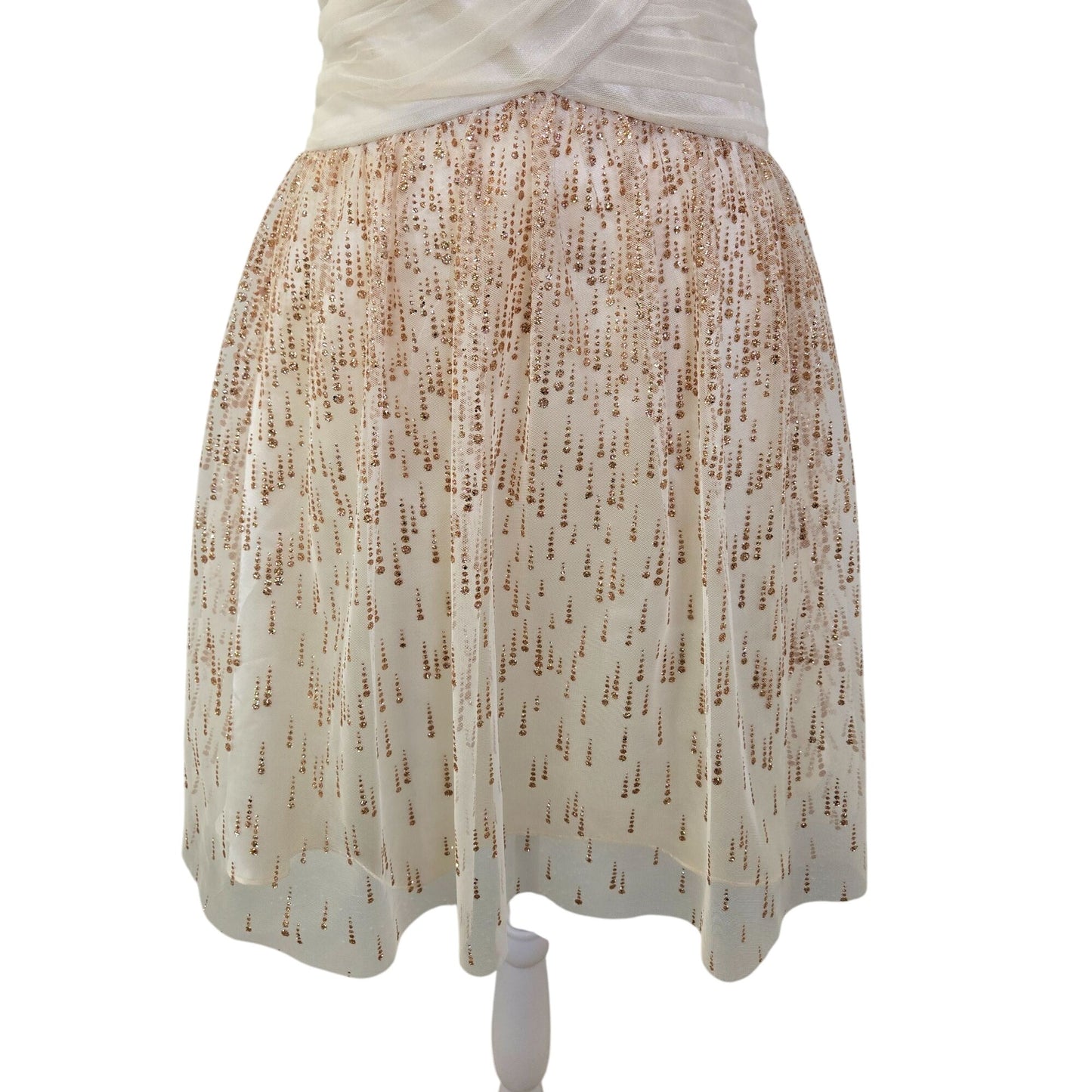 Hailey Adrianna Papell Metallic Circle Print Strapless Fit & Flare Dress Size 2