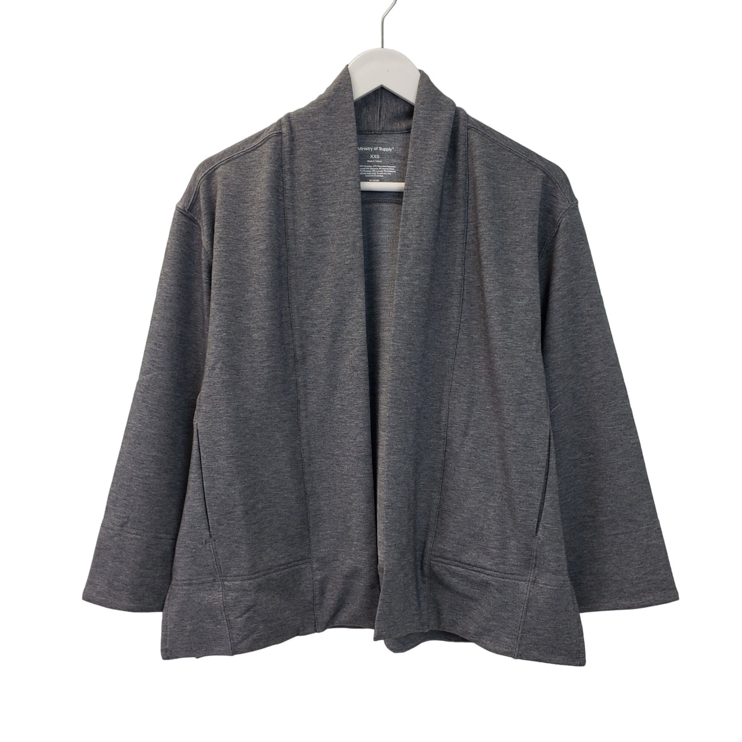 NWT Ministry of Supply Wool Blend Oversized Fusion Terry Cardigan Sweatshirt Size XXS