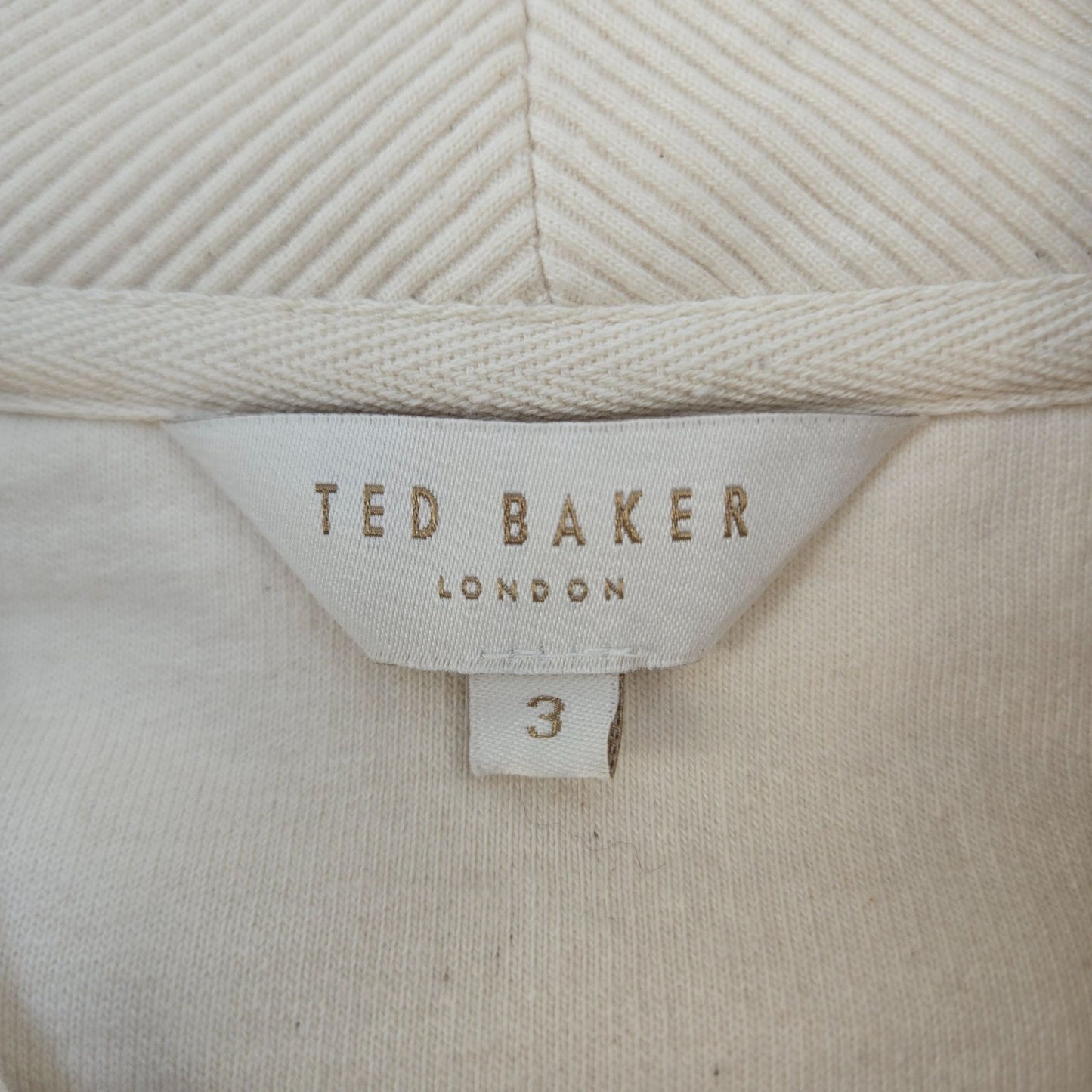 Ted Baker Varen Funnel-neck Cotton Half Zip Cropped Jumper Jacket Size TB 4/US 10