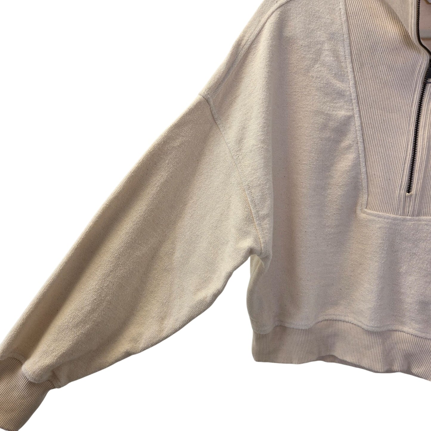 Ted Baker Varen Funnel-neck Cotton Half Zip Cropped Jumper Jacket Size TB 4/US 10