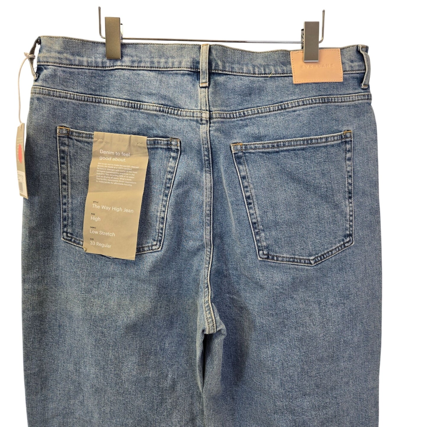 NWT Everlane The Way High Jeans In Light Indigo Size 33
