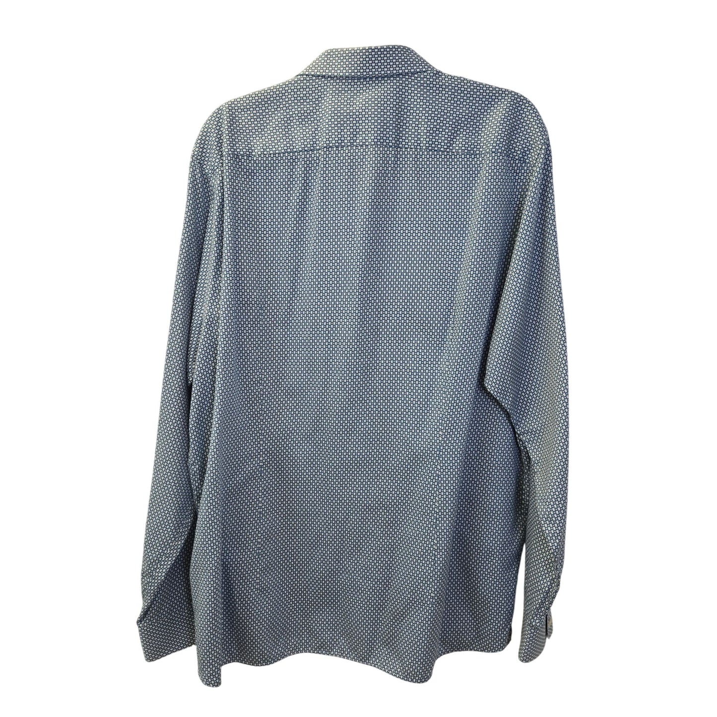 Ted Baker Edde Print Button Down Shirt Neck Size 17.5 Size 2XL
