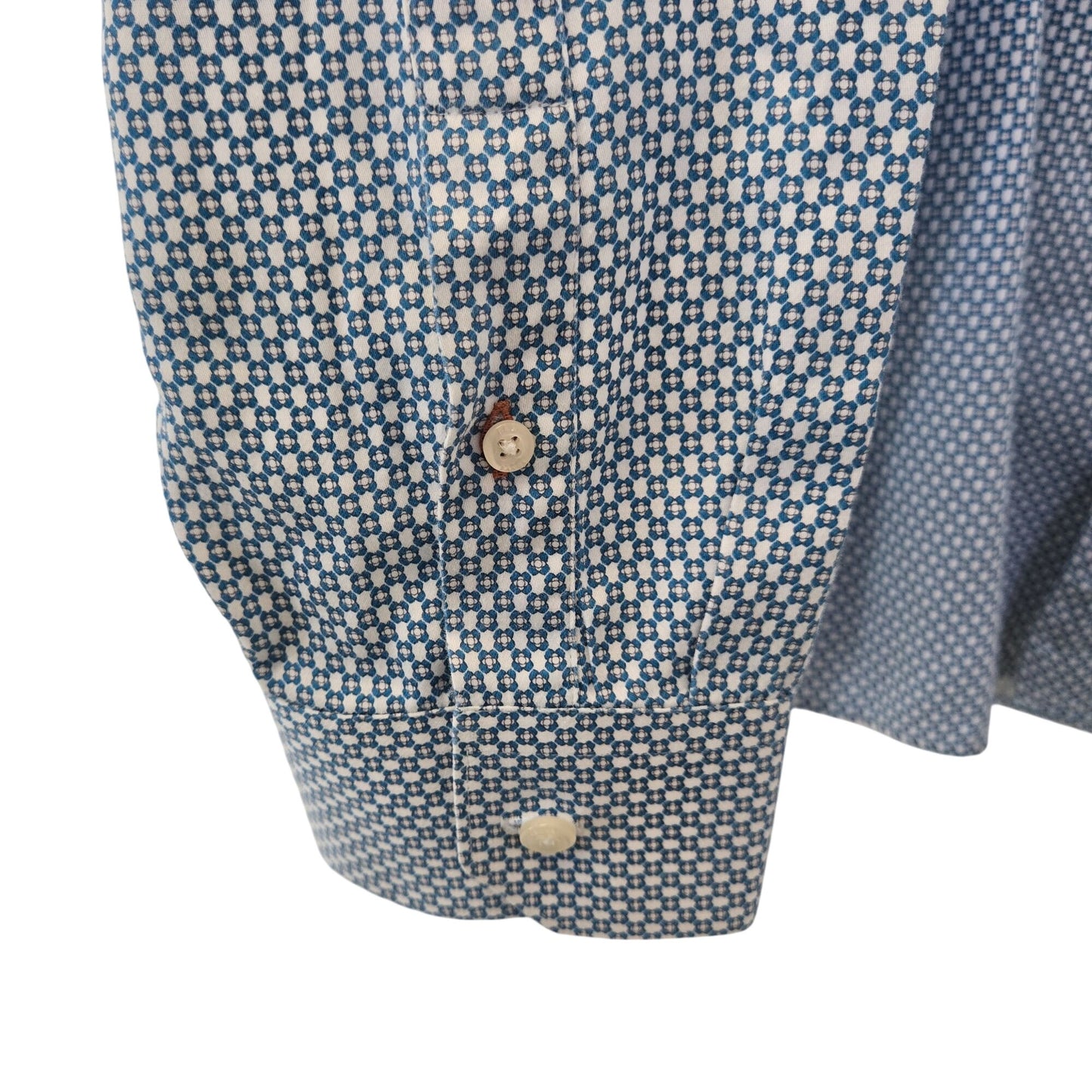 Ted Baker Edde Print Button Down Shirt Neck Size 17.5 Size 2XL