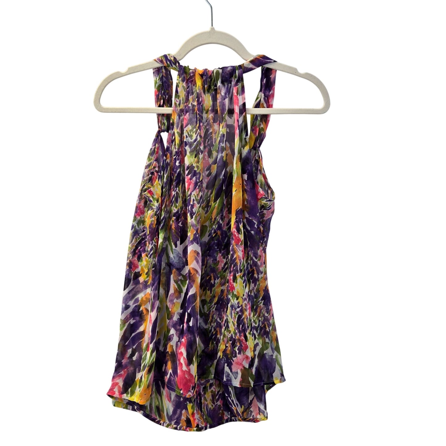 Cabi Petals Floral Watercolor Print Crossover Blouse Size Small