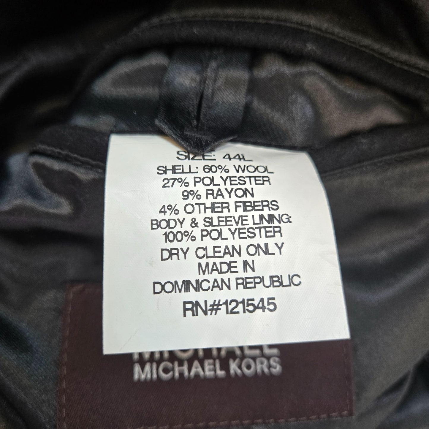 Michael Michael Kors Wool Blend Longline Coat Size 44L