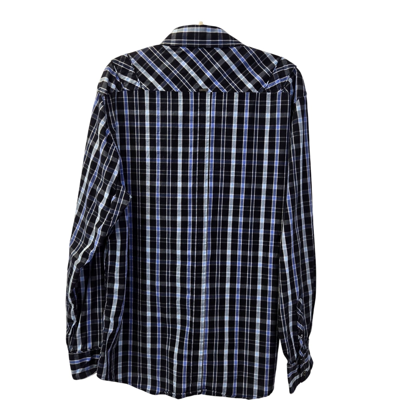 7 Diamonds Plaid Western Style Button Down Shirt Size 3XL