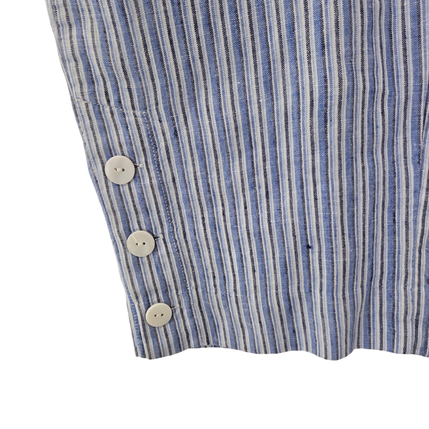 Chico's Linen Striped Casual Straight Leg Crop Pants Size Chico's 1.5/10