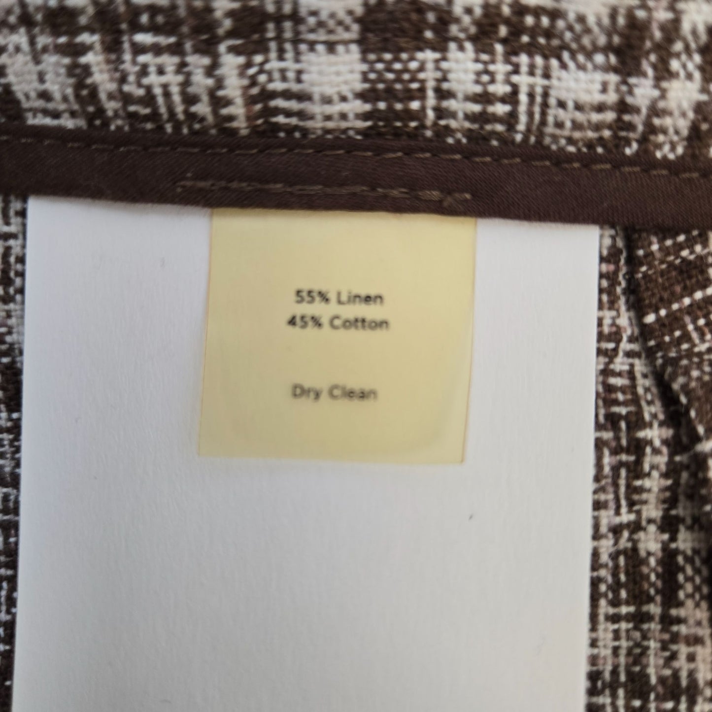 Talbots Linen Blend Crosshatch Pattern Capri Pants Size 18W Petite