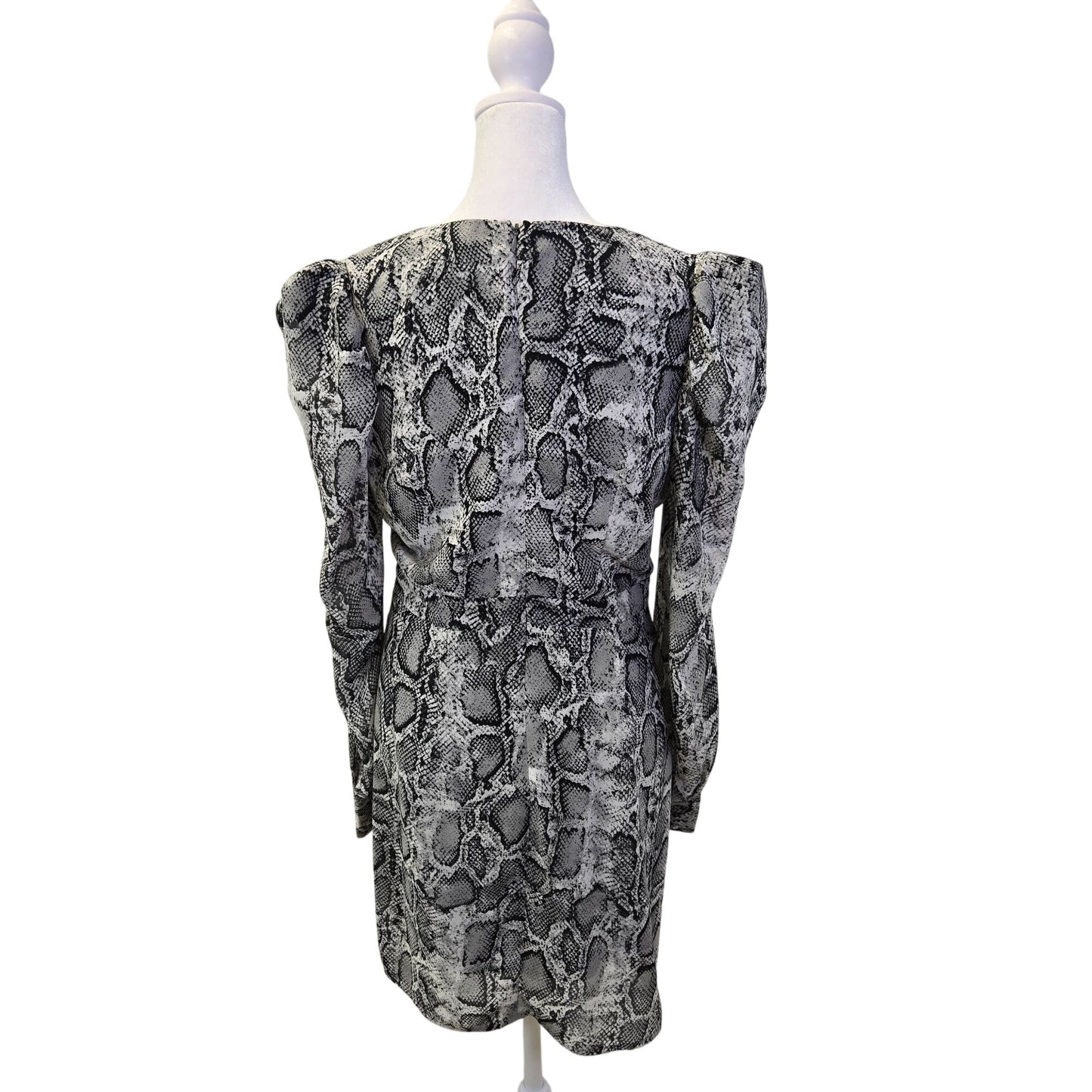 Aqua Python Print Front Ruched Mini Dress Size Small