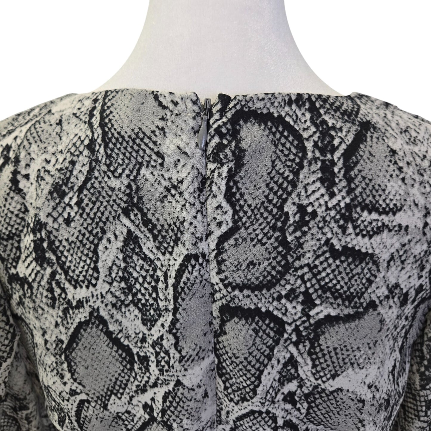 Aqua Python Print Front Ruched Mini Dress Size Small