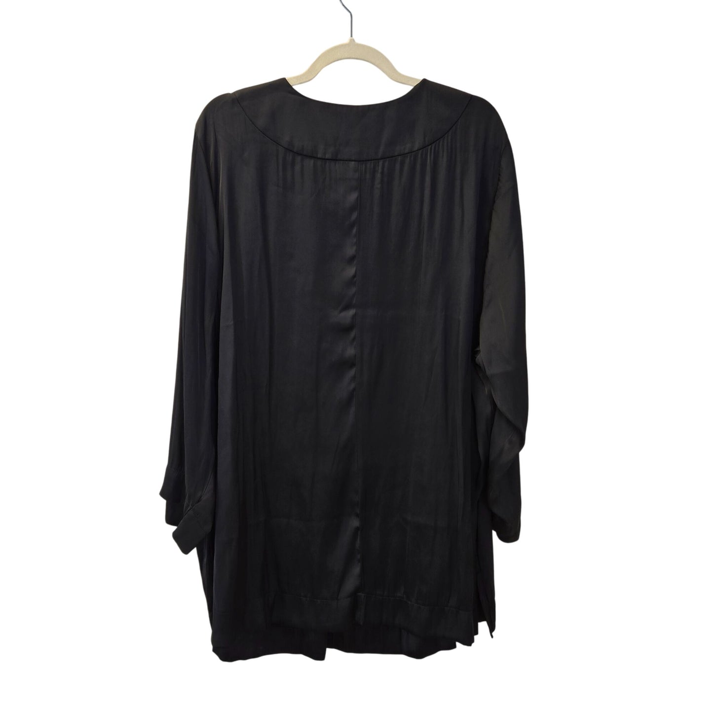 NWT Lane Bryant Satin Popover V-Neck 3/4 Sleeve Blouse Size 24