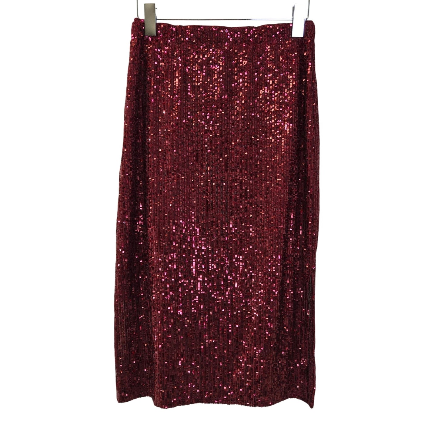 Vince Camuto Sequin Pull On Midi Skirt Size XS