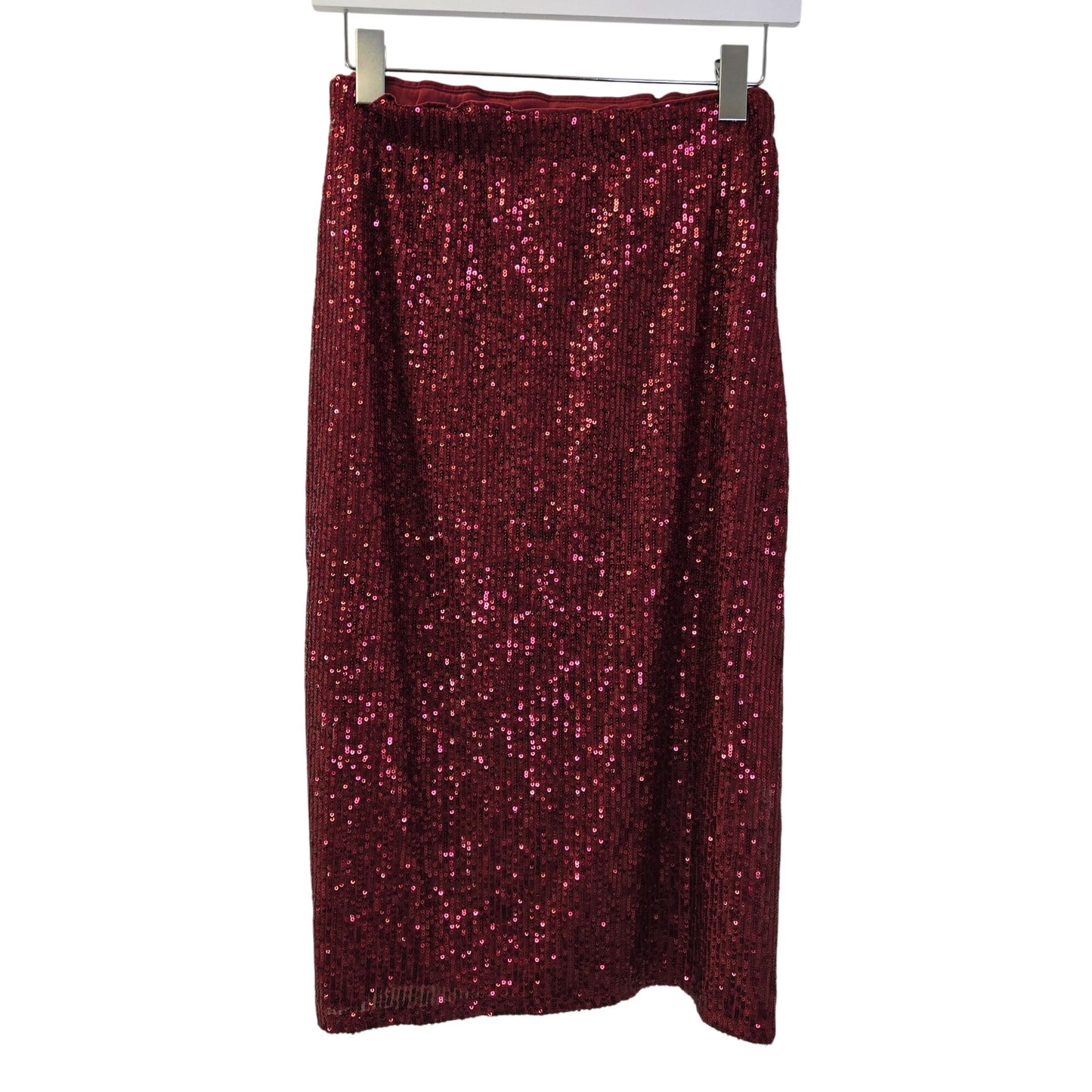 Vince Camuto Sequin Pull On Midi Skirt Size XS
