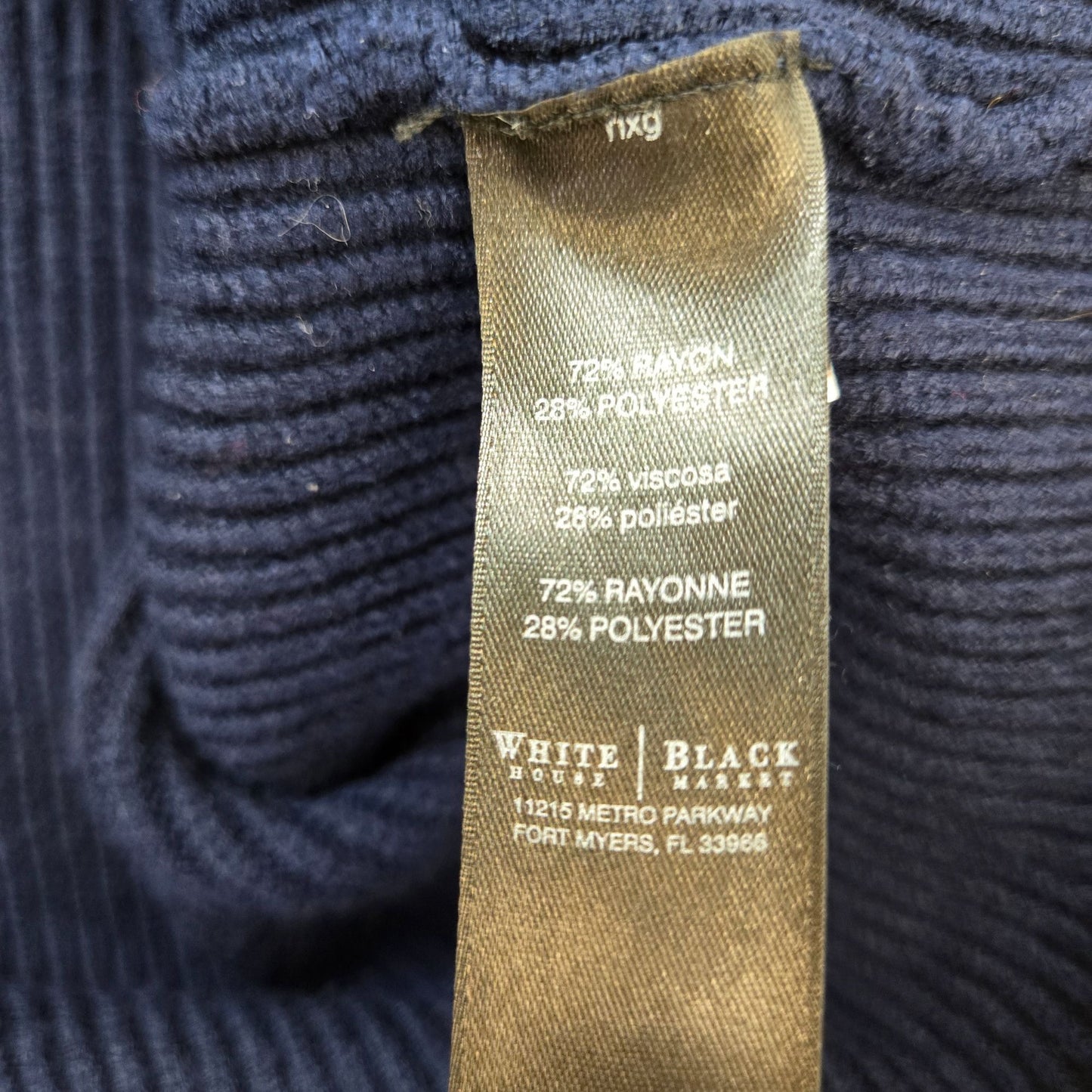 White House Black Market Viscose Blend Ribbed Crop Sweater Size XL