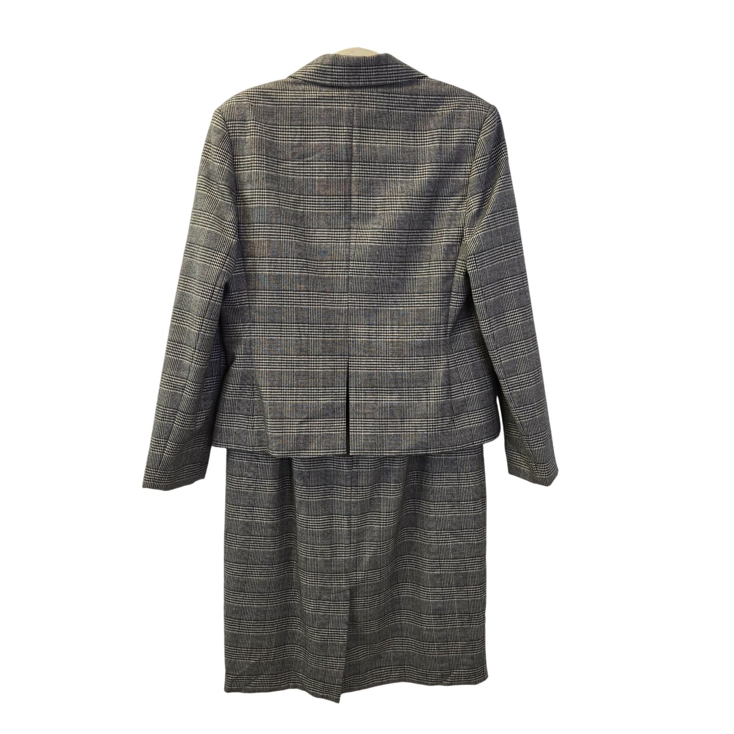 Harve Benard 100% Wool Vintage Glen Plaid Two Piece Skirt Suit Size 10/12