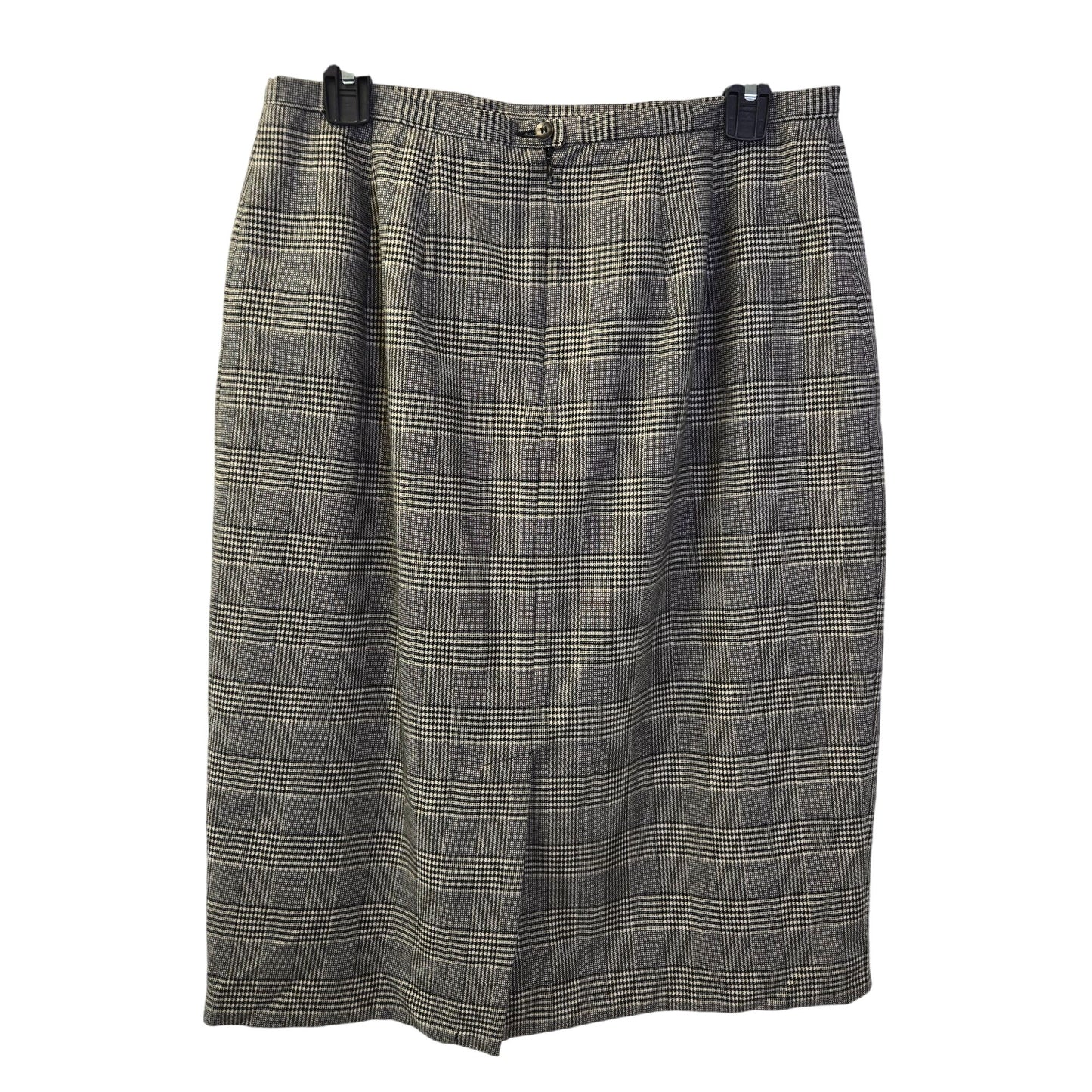 Harve Benard 100% Wool Vintage Glen Plaid Two Piece Skirt Suit Size 10/12