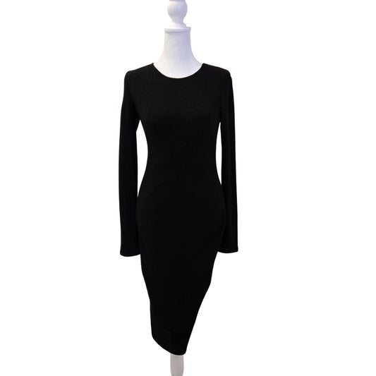 Bear Dance Waffle Knit Bodycon Midi Dress Size M/L