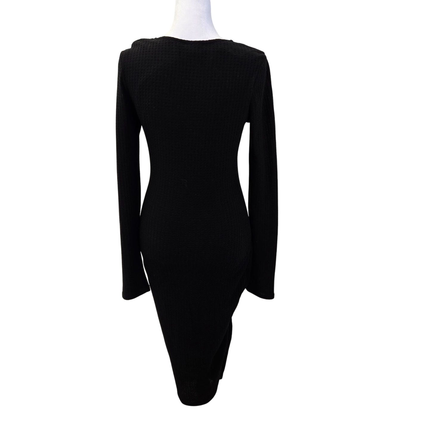 Bear Dance Waffle Knit Bodycon Midi Dress Size M/L