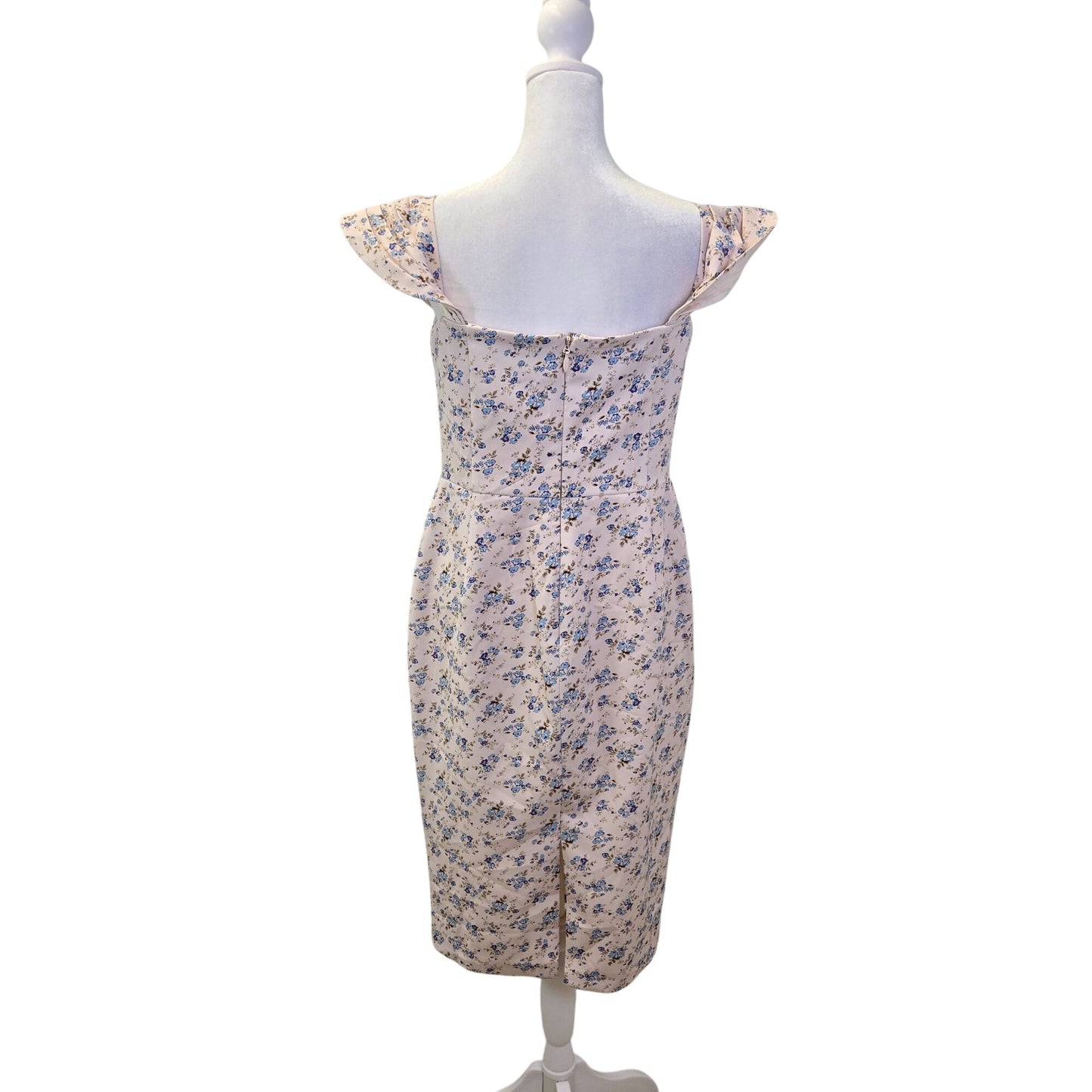 NWT Lavish Alice Bardot Floral Off The Shoulder Cowl Midi Dress Size 8