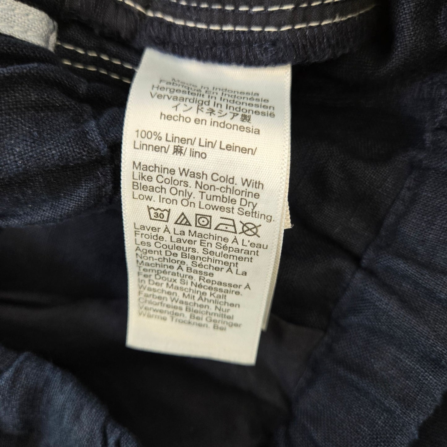 NWT Madewell 100% Linen Wide Leg Pull-On Pants Size Large