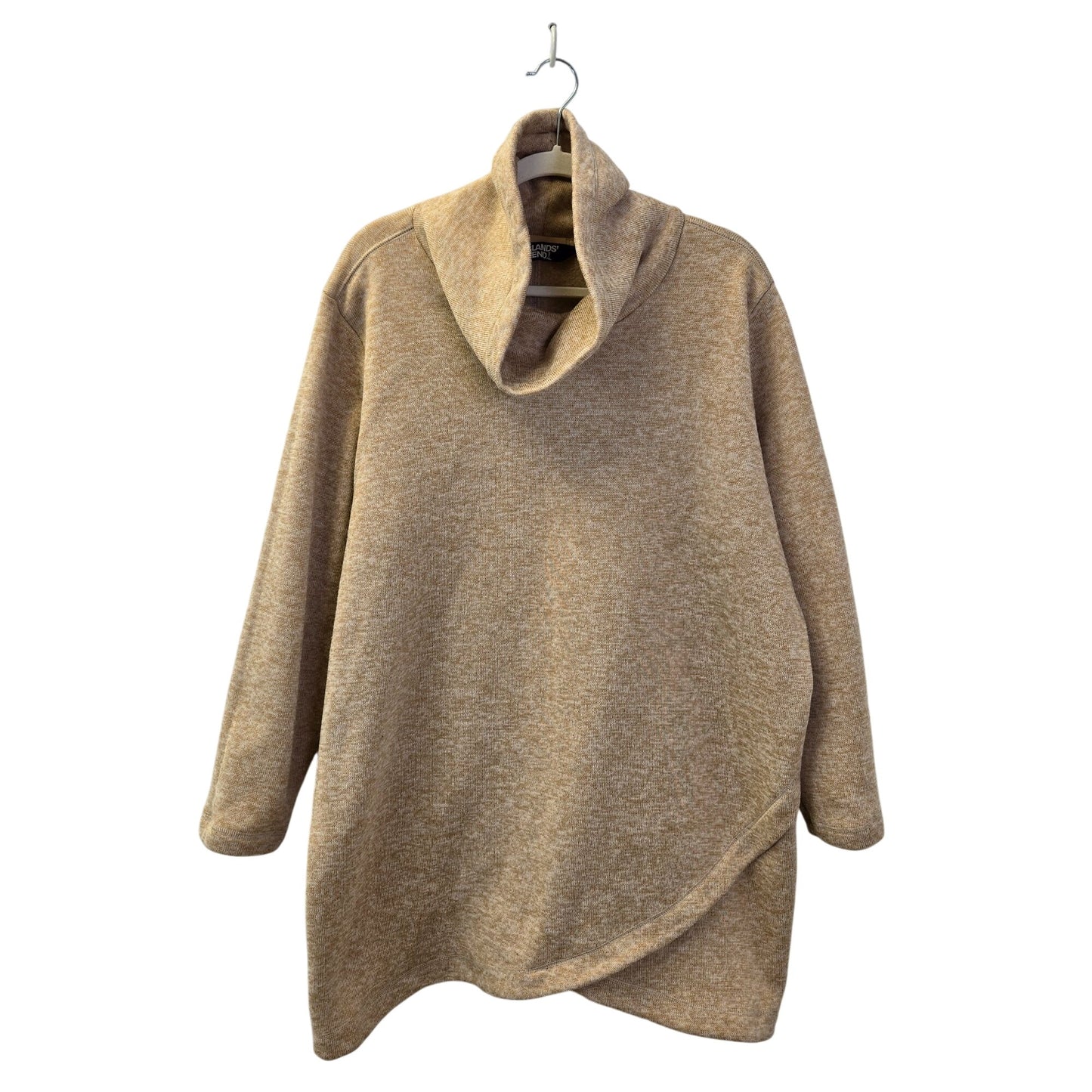 Lands' End Heathered Cowlneck Tunic Sweatshirt Size 2XL