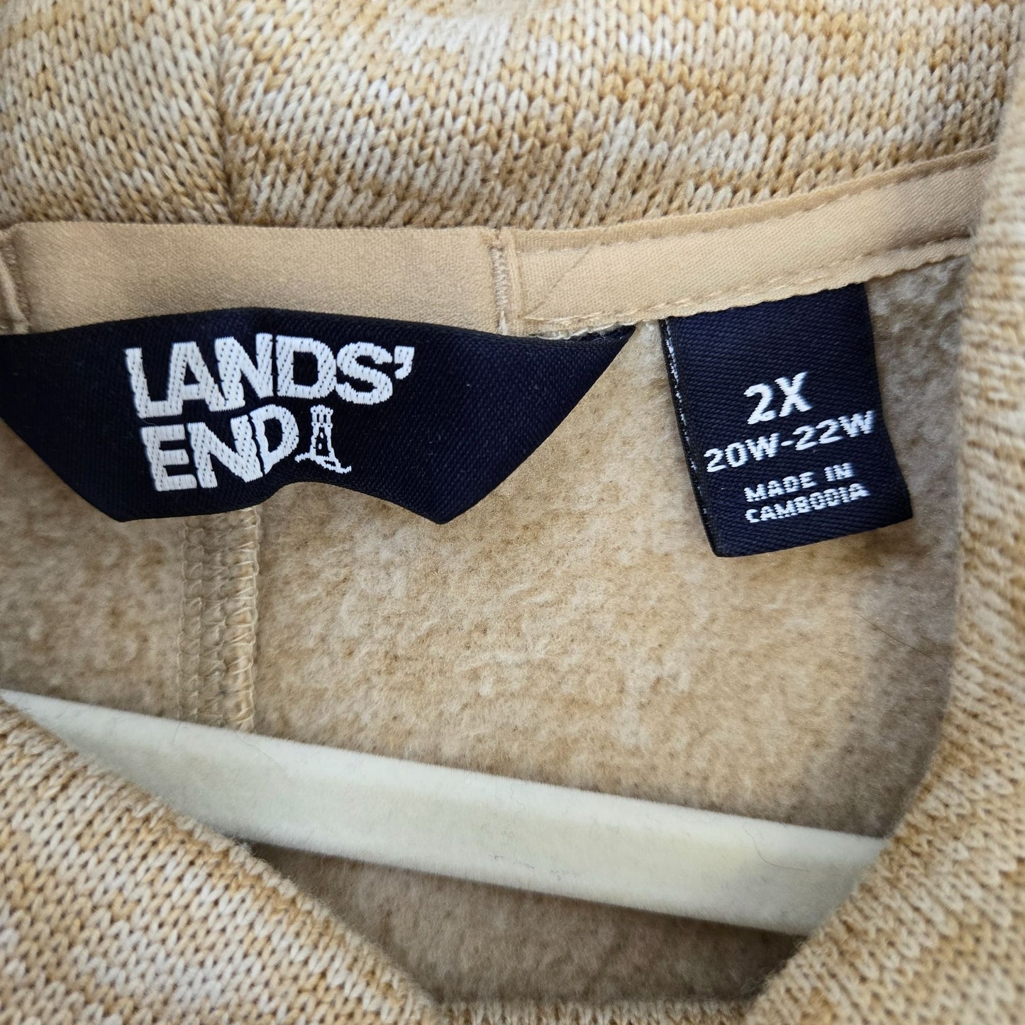 Lands' End Heathered Cowlneck Tunic Sweatshirt Size 2XL