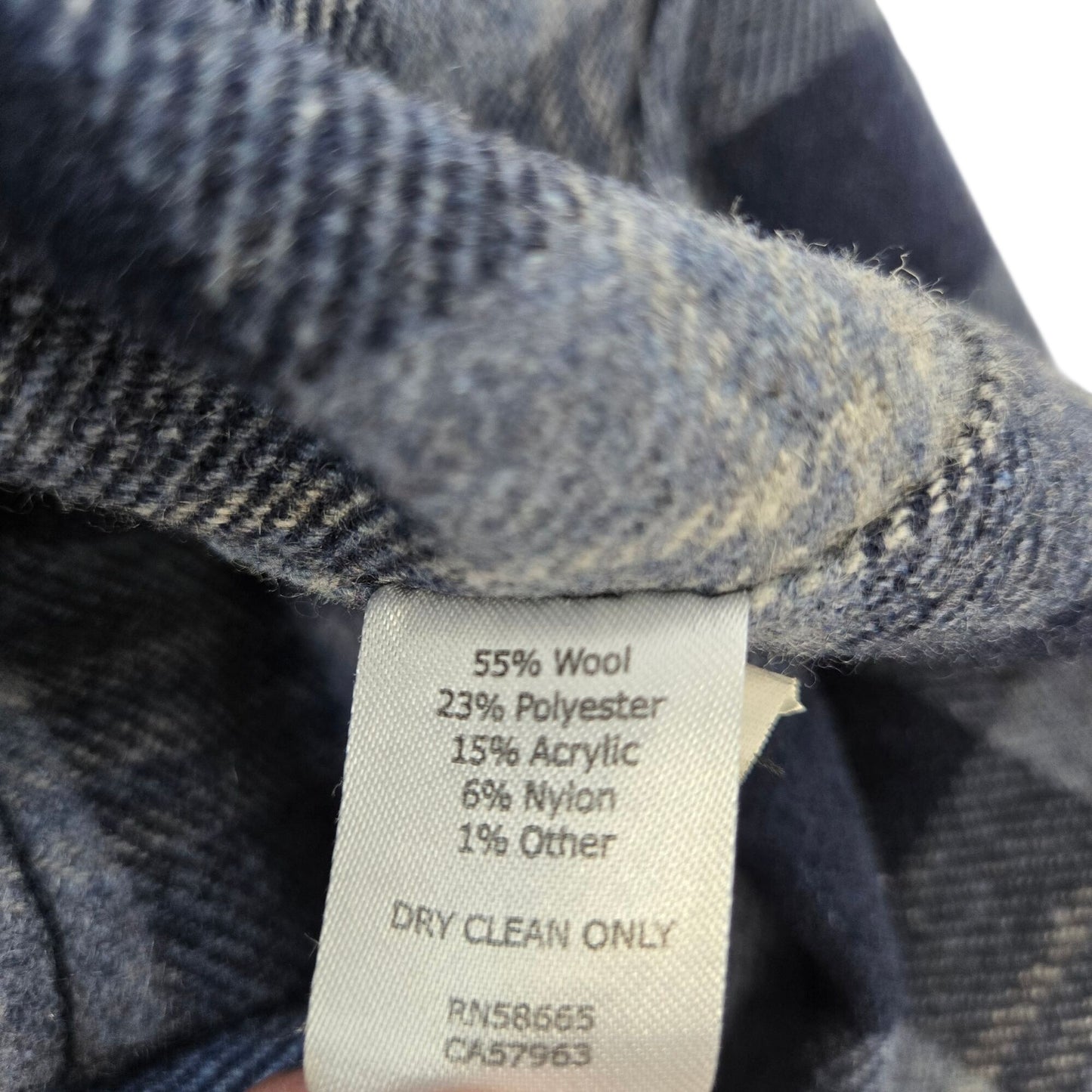 Wallin & Bros. Wool Blend Plaid Button Down Shirt Shacket Size Large