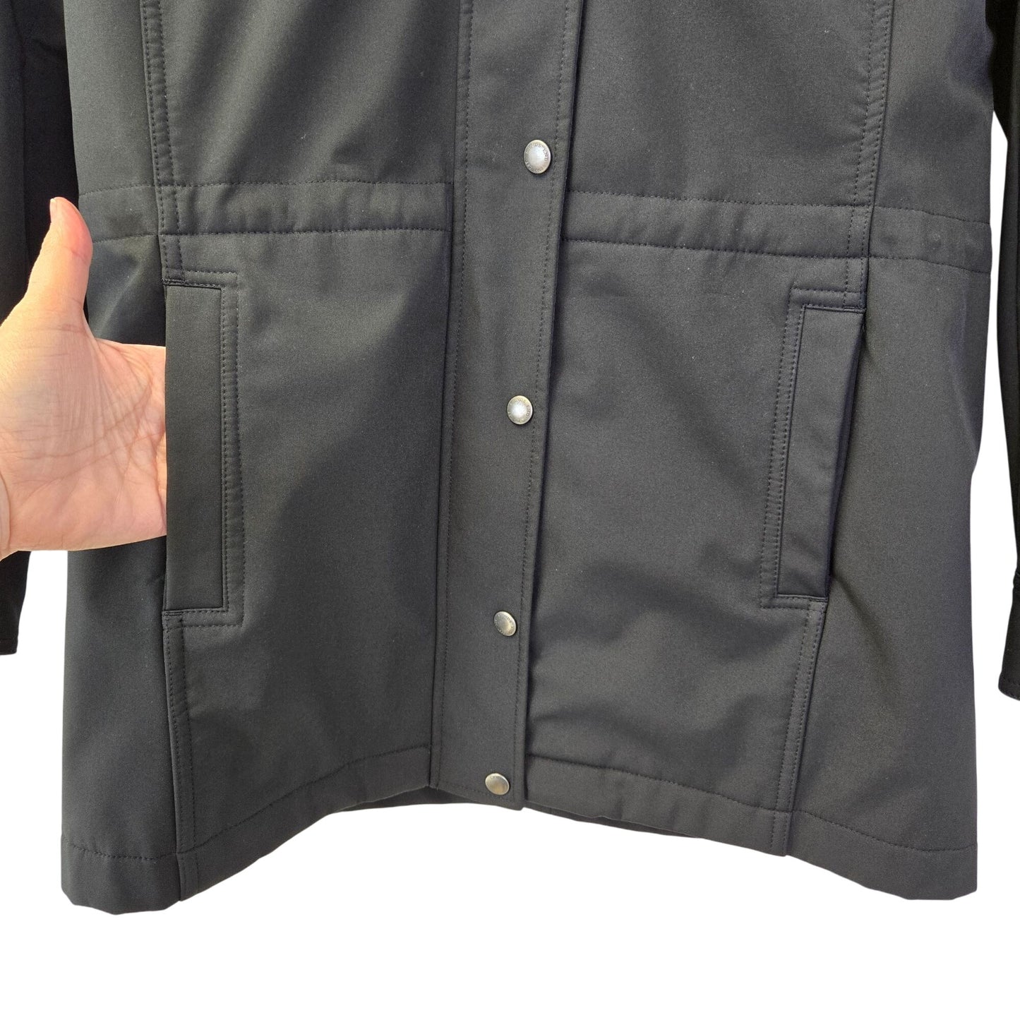 Lands' End Hooded Fleece Lined Waterproof Utility Jacket Size Small