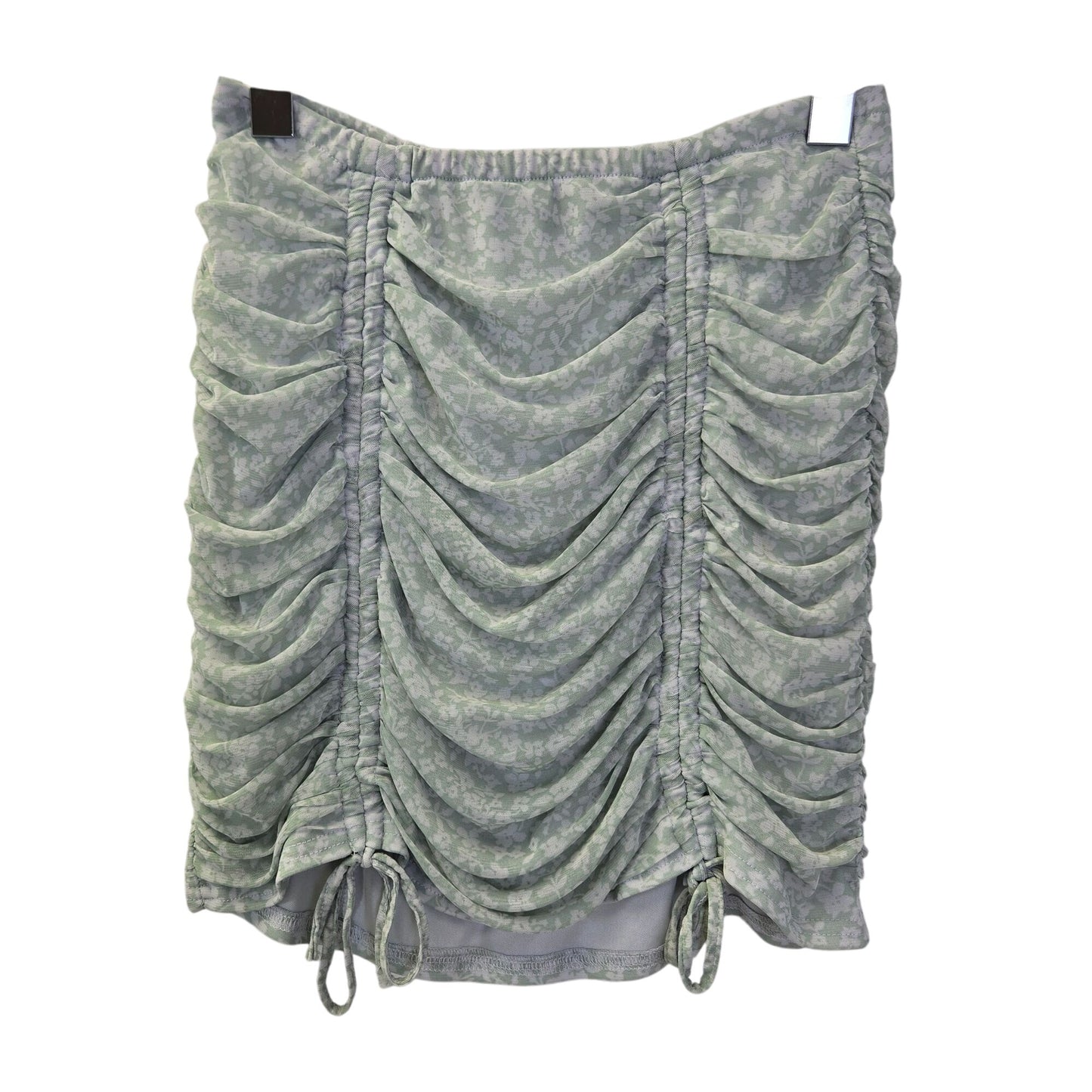 Le Lis Floral Ruched and Cinch Tie Mini Skirt Size Large