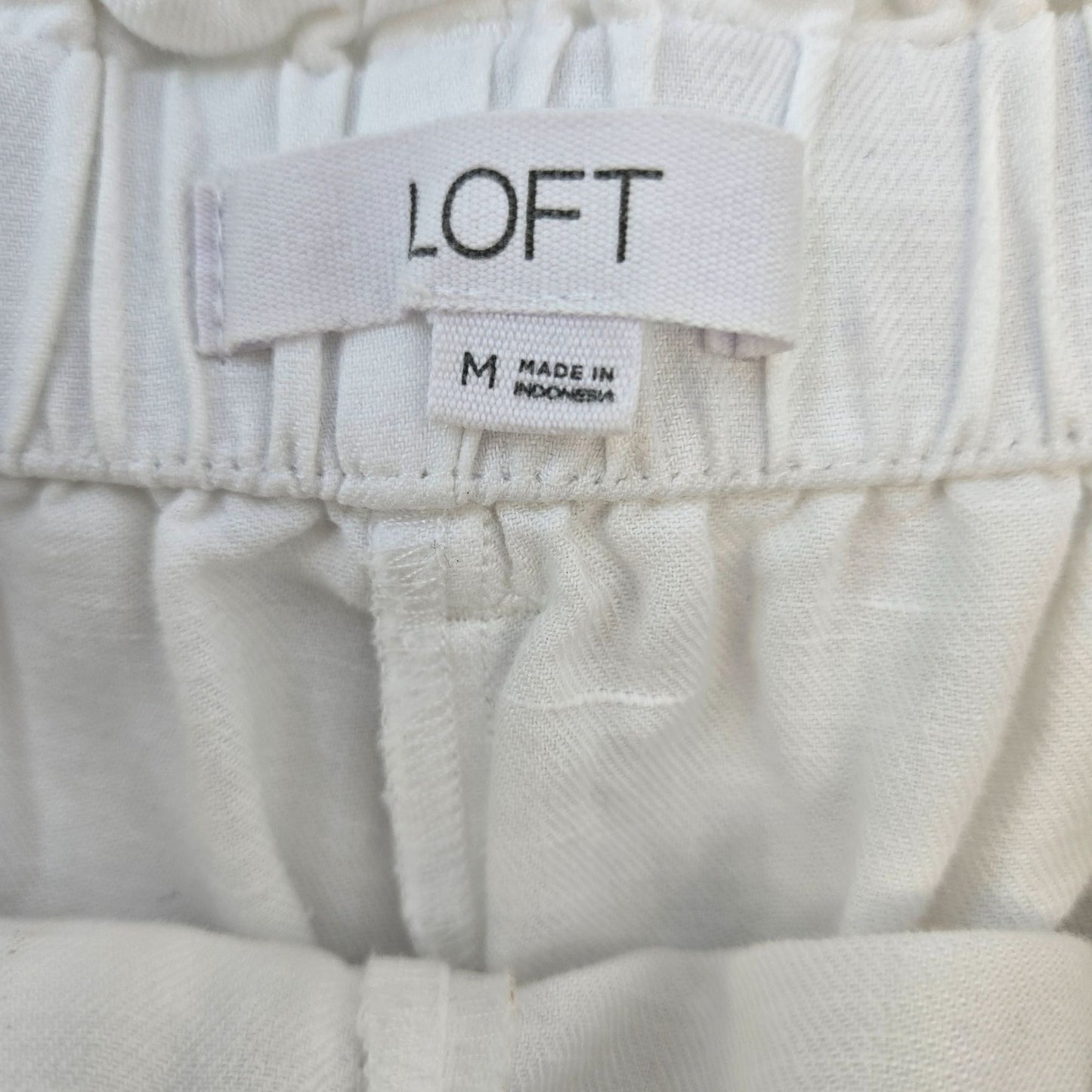 Loft Linen Blend Belted Shorts Size Medium