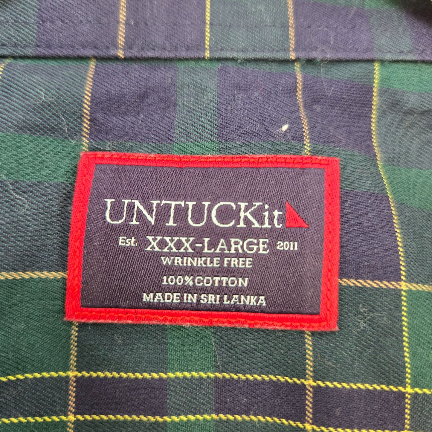 UNTUCKit Langon Tartan Plaid Wrinkle-Free Button Down Shirt Size XXXL
